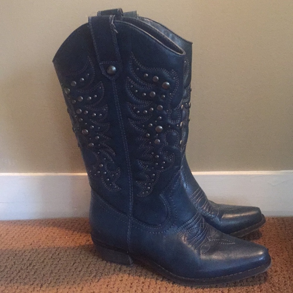 Women's blue western style boot size 7